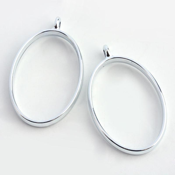 Oval Open Back Bezel Pendant - Microfleur